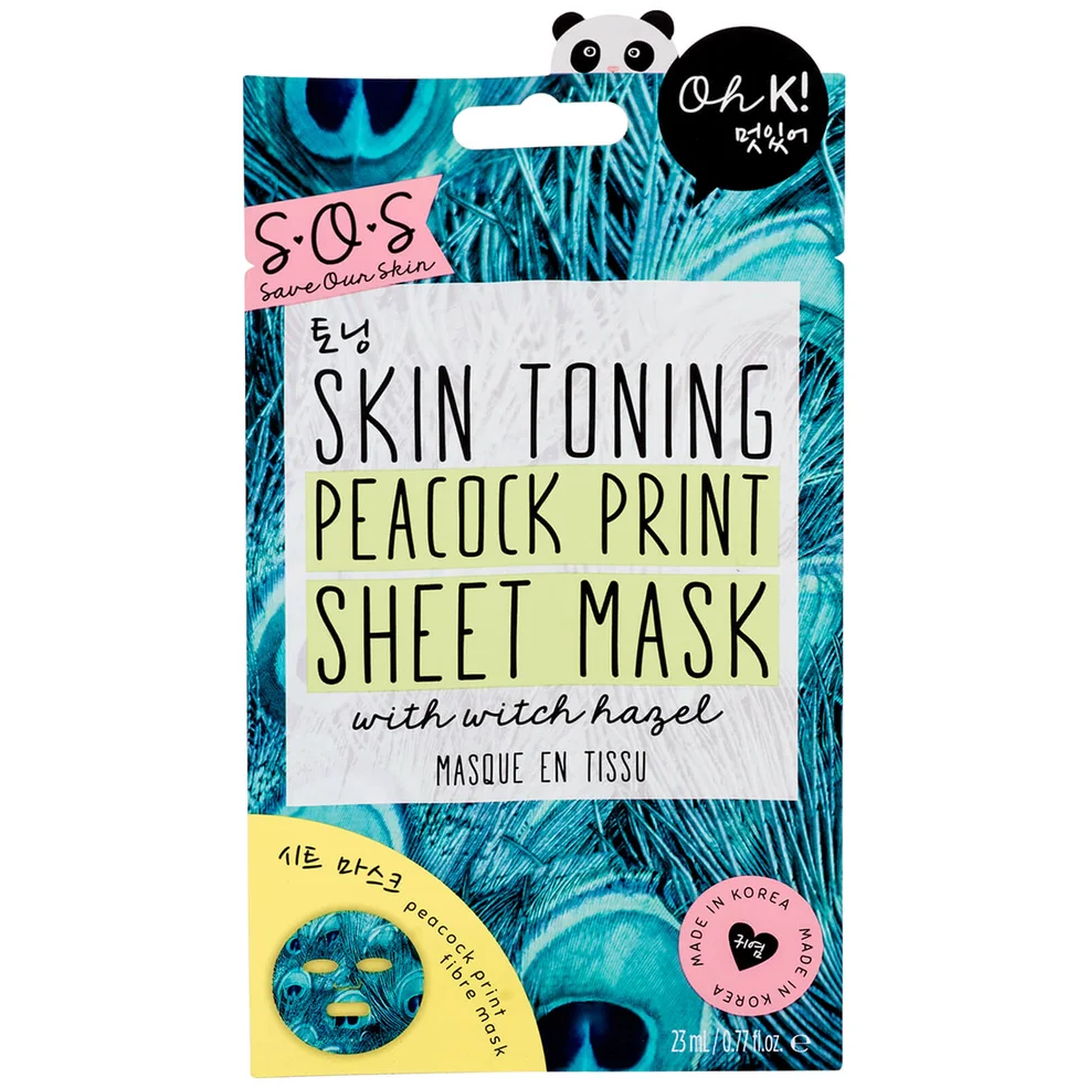 OhK! Peacock Print Sheet Mask Image 1