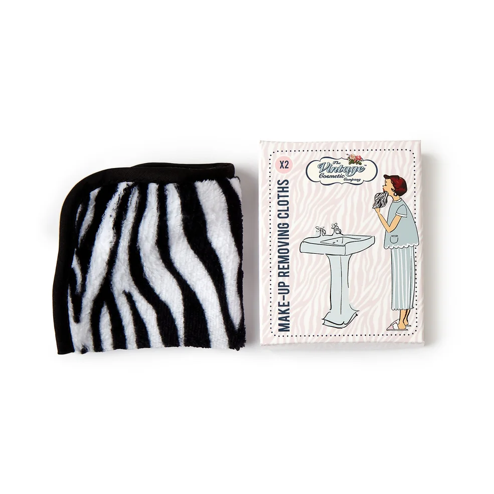 The Vintage Cosmetic Company Make Up Remover Cloths - Zebra Image 1