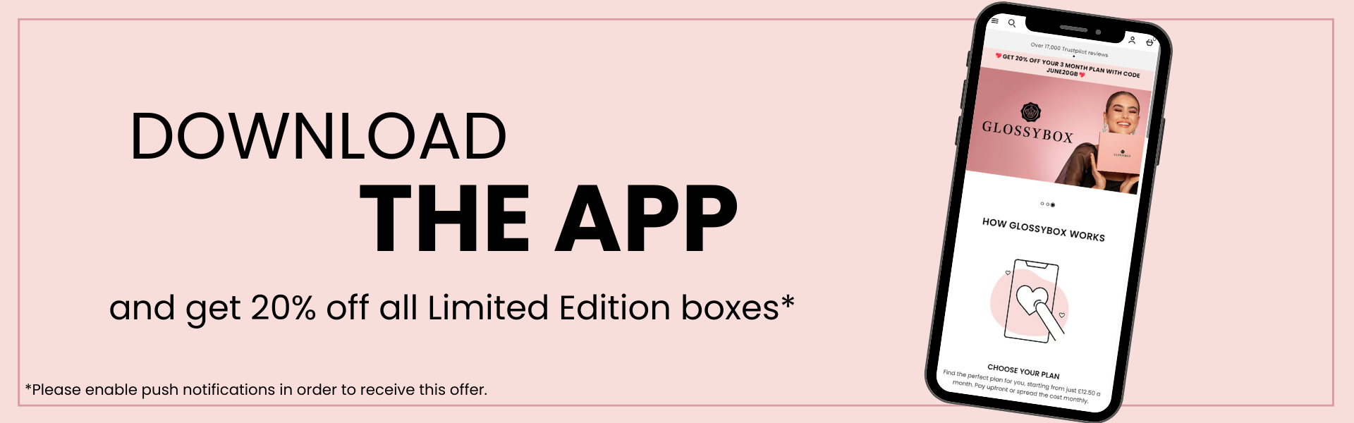 Download the GLOSSYBOX App
